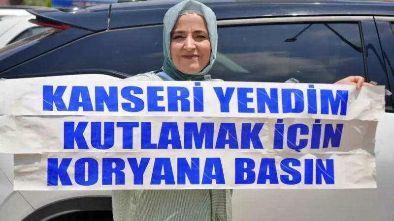 Karabuklu Esengulun kanser zaferi kornalarla kutlandi