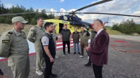 Yangin sondurme helikopteri Karabukte goreve basladi