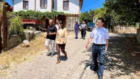 Eskipazar Kaymakami Ustaogludan koy ziyareti