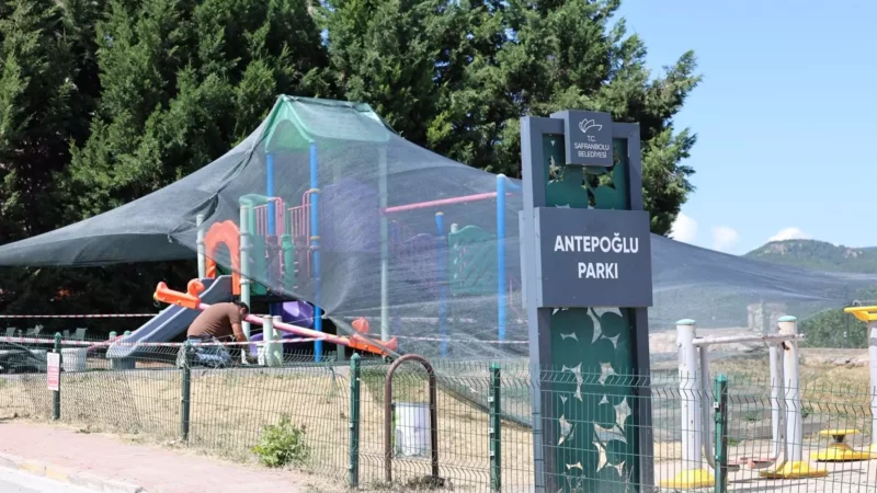 Safranboluda cocuk oyun alanlari yenileniyor