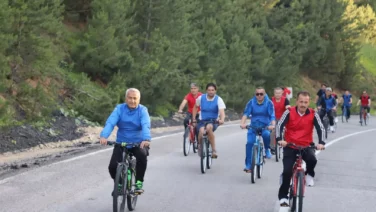 Saglikli yasam icin pedal cevirdiler