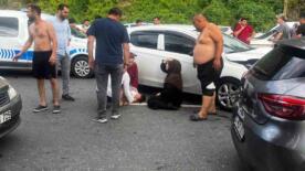 yolun karsisina gecerken otomobilin carptigi baba ve oglu agir yaralandi PHIPWrLK
