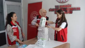 Cocuk sahibi olan ailelere bebek destek cantasi