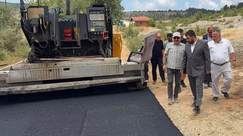 Eflani Corekli Koyunde asfalt calismalari incelendi