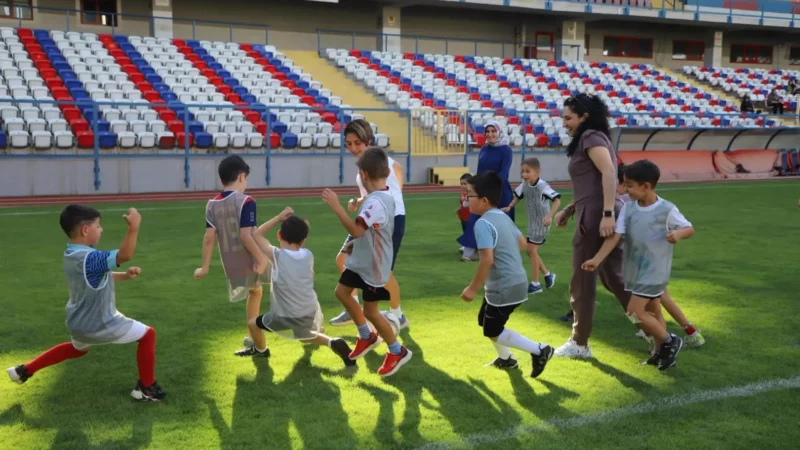 Karabukte aileler ve cocuklar sporla bulustu