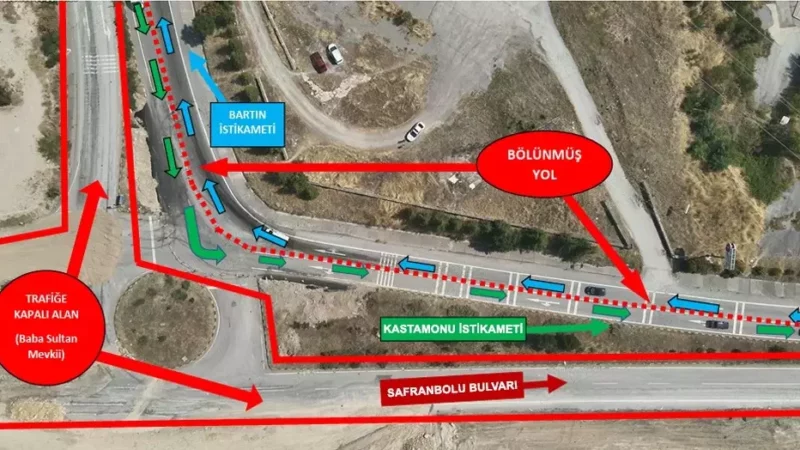 Safranbolu Baba Sultan Kavsaginda ulasim duzenlemesi