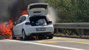 alev topunan donen otomobil kullanilamaz hale geldi RMir1eev