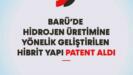 baru hidrojen uretimine yonelik gelistirilen hibrit yapinin patentini aldi CTJ8cSlM