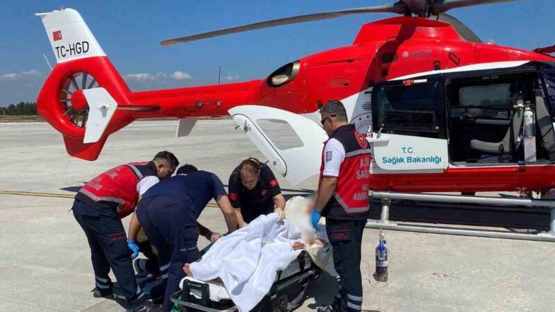 helikopter ambulans 72 yasindaki hasta icin havalandi trT4vg2k