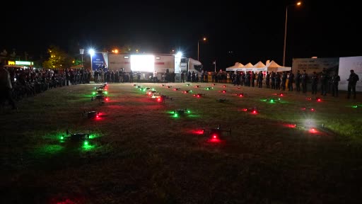 samsunda afaddan dron gosterisi gokyuzunde gorsel solen 9761a8p6