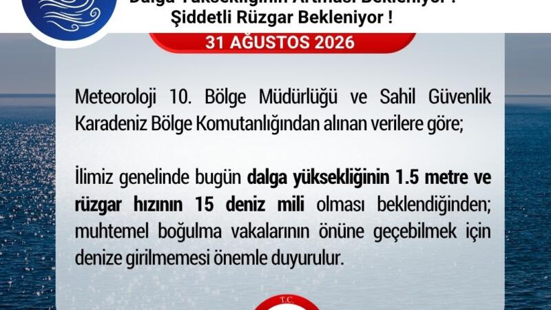 samsunda vatandaslara denize girilmemesi uyarisi xzjgWuSR