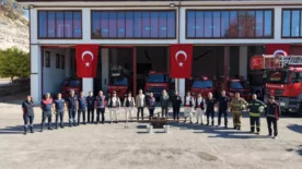 Baskan Kose Itfaiyeciler Haftasinda personeli ziyaret etti