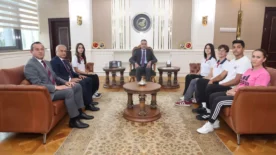 Vali Cagatay ANALIGde derece yapan sporculari kabul etti